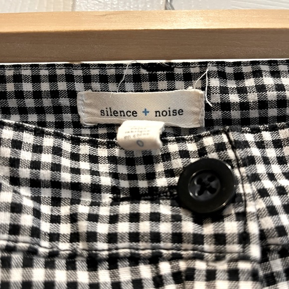 Black and White Checkered Linen Pant, size 0 - Picture 2 of 3